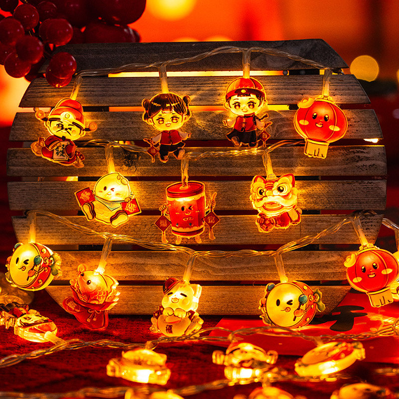 新年装饰挂件发光灯串过年春节挂饰马年家用室内客厅阳台氛围布置