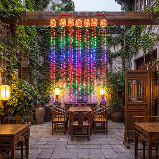 过年装饰挂件马年春节福袋仿真电子鞭炮灯带挂饰发光新年氛围布置