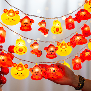 2026新款新年红灯笼灯串室内挂饰马年春节户外阳台小彩灯led灯带