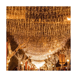 户外氛围灯防水灯带网红瀑布灯彩灯闪灯串灯满天星新年装饰灯冰条