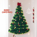圣诞节墙壁装 扮道具场景布置 饰毛条圣诞树套餐发光挂件家用室内装