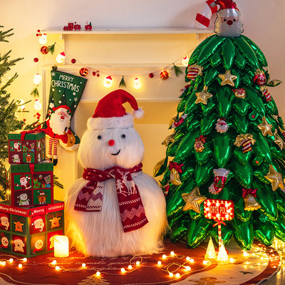 圣诞节新款圣诞树桌面雪人摆件