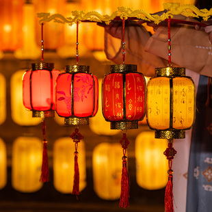 新款春节古风福字手提灯笼手工diy新年中式宫灯儿童过年花灯挂饰