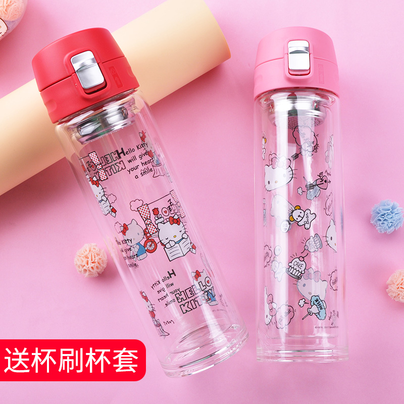 ÀÖ¿ÛÀÖ¿Û Hello Kitty¿É°®¿¨Í¨Ë«²ãÄÍÈȲ£Á§Ë®±±ãЯʽ²è±´ø²èÍø