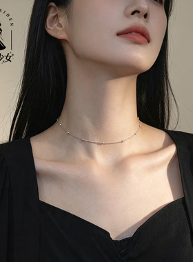 choker少女心细项链短款锁骨链