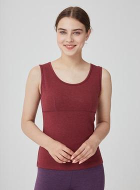 新一系YE68608新1系女士托热卡发热薄细绒保暖背心1