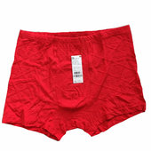 平角裤 新一系YI55251新1系男士 大红色莫代尔棉提花结婚本命年内裤