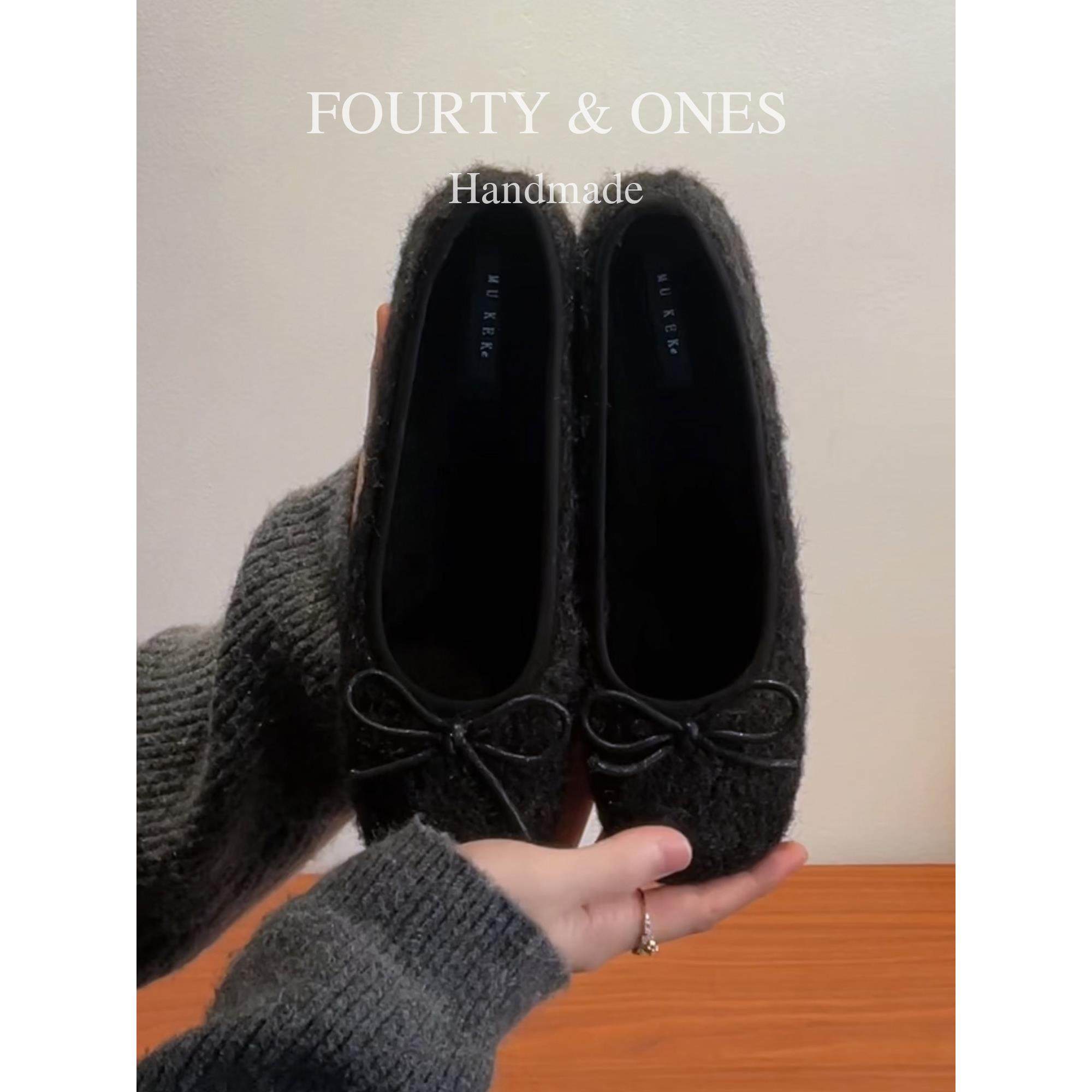 羊毛版~芭蕾风毛绒蝴蝶结玛丽珍鞋女内增高毛毛鞋配裙子浅口单鞋,女鞋,玛丽珍鞋,淘宝优惠券,粉丝福利购,淘宝优惠卷