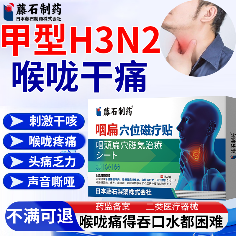 甲型h3n2甲流药监备案贴干咳喉咙干痛疼痛发热头痛乏力恶心呕吐VT