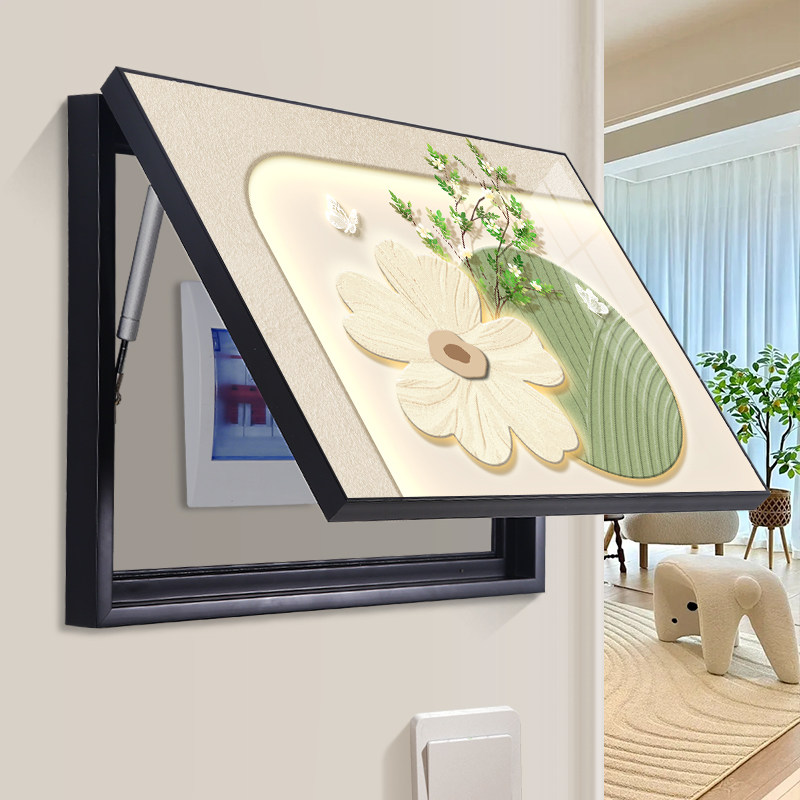 小清新电表箱装饰画现代简约配电箱挂画遮挡电闸箱电源总开关挂画