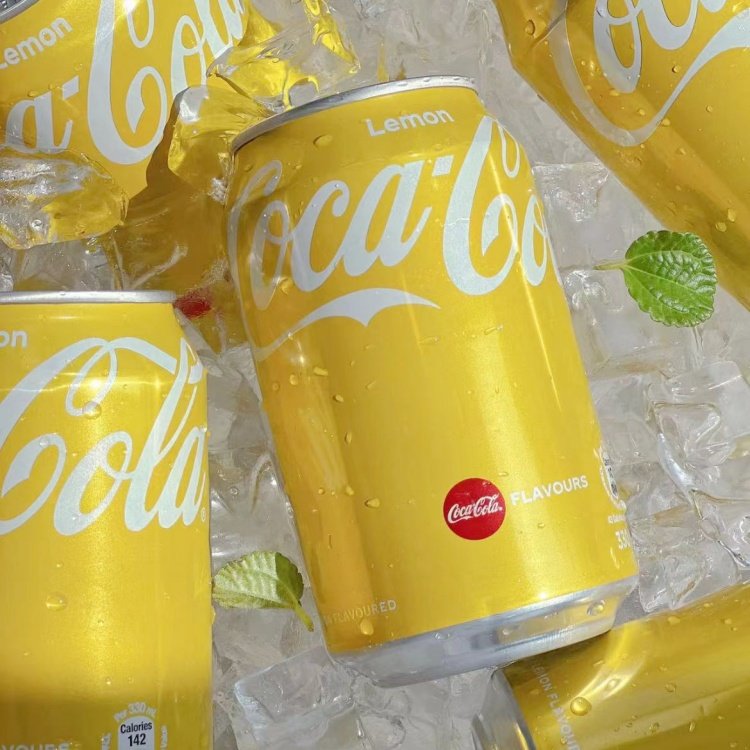 香港进口港版柠檬味可口可乐coke易拉罐装碳酸饮料网红汽水 330ml