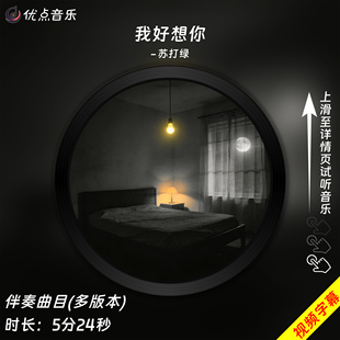 伴奏音乐MP3背景MV视频MP4高清无损WAV 原版 我好想你 苏打绿