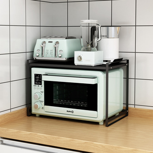 小型微波炉置物架 厂品芝 厨房电器家用烤箱电饭锅收纳台面分层架