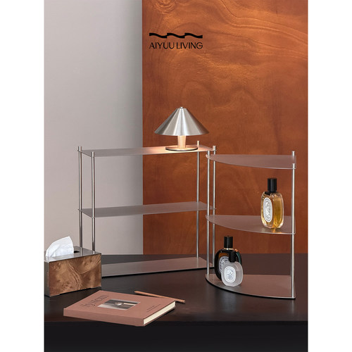 化妆品收纳架桌面不锈钢置物架