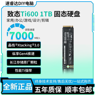 致态Ti600 1TB固态硬盘PCIe4.0 NVMe原厂颗粒五年质保