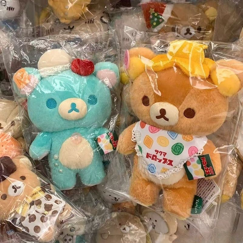 日本loft限定轻松熊喫茶系列波子汽水味小熊可爱蜂蜜熊松饼哥挂件