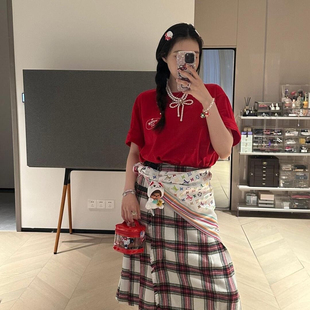 张元英同款韩国amuse联名hello Kitty便携彩妆包化妆包水桶高颜值