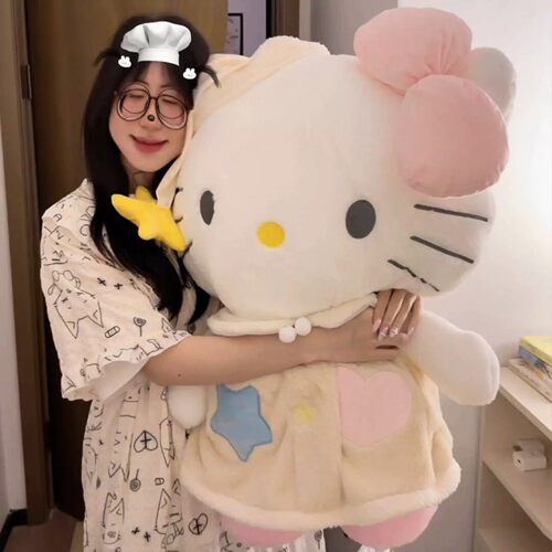 日本ROMDINK晚安好梦Kitty玩偶毛绒玩具公仔抱枕高颜值送生日礼物