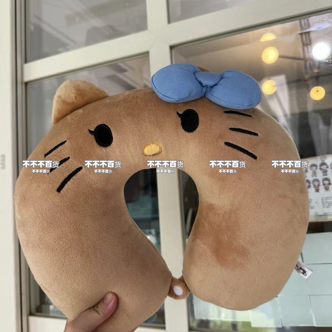 卡通可爱Kitty猫午睡靠枕便携u型枕头坐车飞机旅行睡觉学生颈椎枕