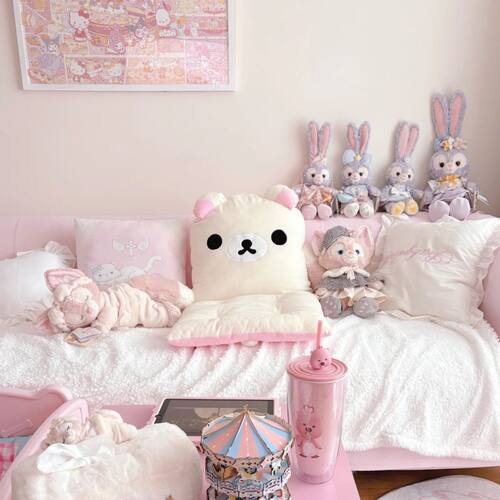 宿舍办公椅轻松熊坐垫送朋友闺蜜靠背抱枕一体沙发兄弟生日礼物女