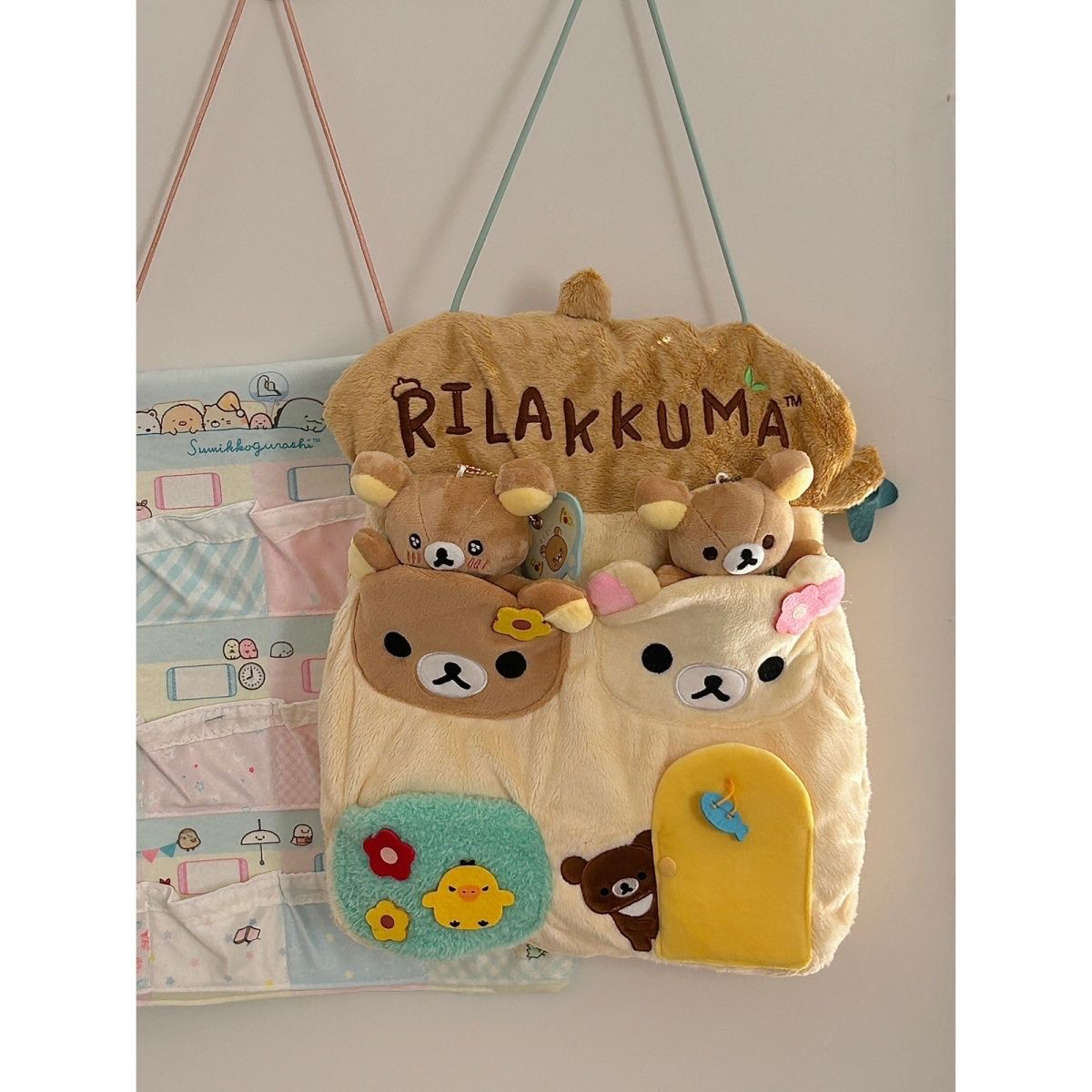 日系可爱rilakkuma轻松熊10月森林糖罐屋宿舍收纳挂袋整理壁挂
