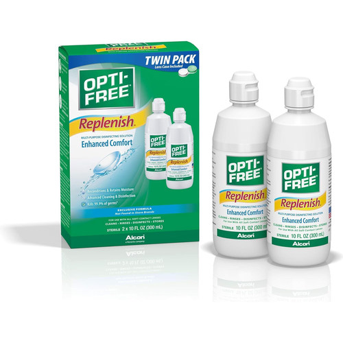 美国洛杉矶直邮 Opti-Free补充多功能隐形眼镜清洁和消毒液护理液