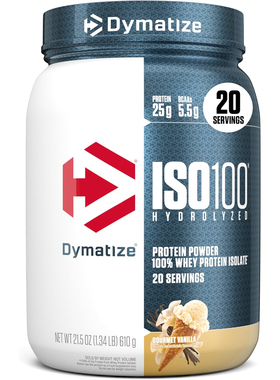美国洛杉矶直邮Dymatize ISO100 乳清蛋白粉美味香草高品质蛋白质