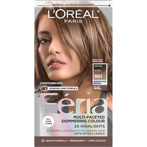 美国洛杉矶直邮L'Oreal Paris Feria 多功能闪亮永久榄髪剂多色号