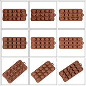 爱心玫瑰方卡通巧克力模具 手工制作硅胶巧克力模具皇冠 多款 新款