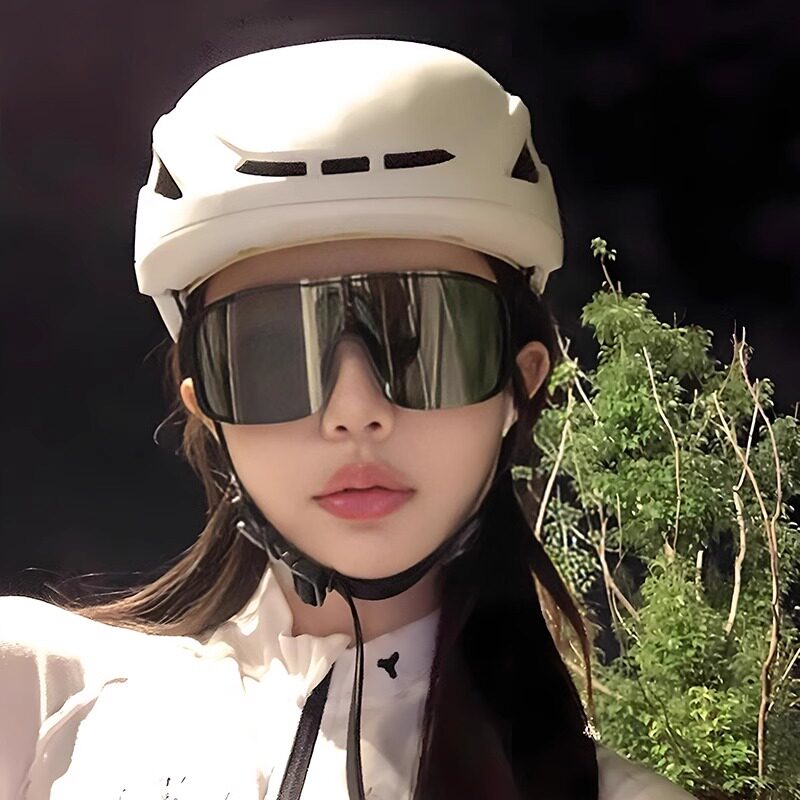 变色日夜两用骑行眼镜超大框水银太阳眼镜户外骑行登山防风夜骑护