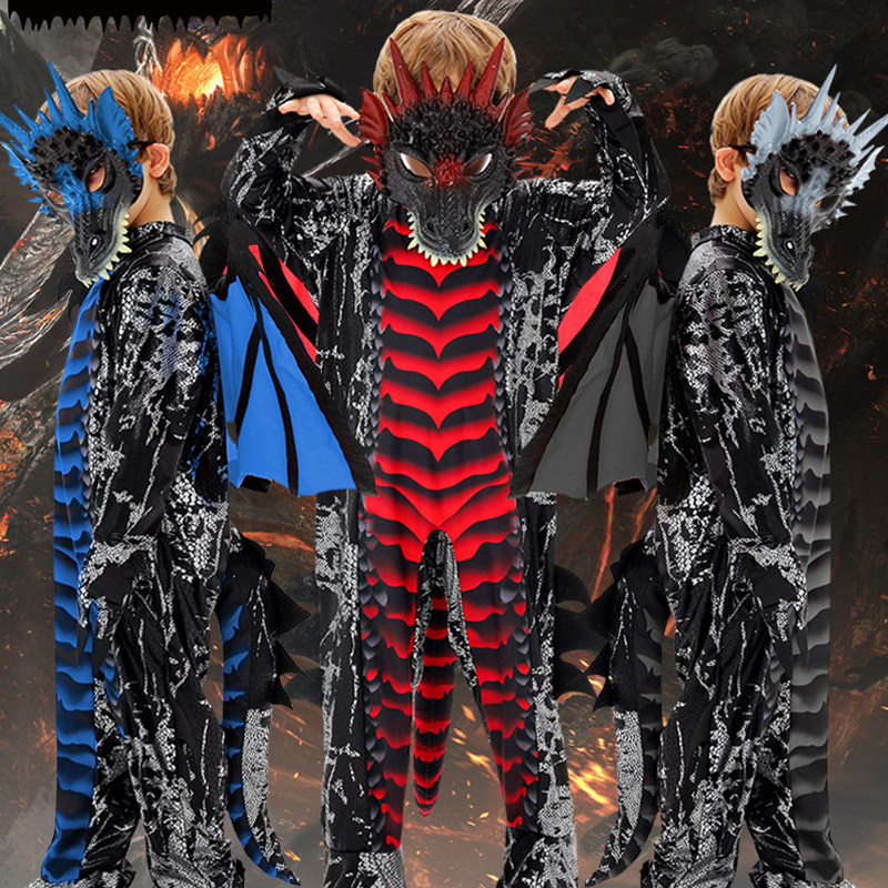 万圣节表演服恶魔恐龙角色扮演服