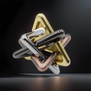 异志解密 锌合金解环解锁益智玩具思维三角智力解环扣 矮油物趣