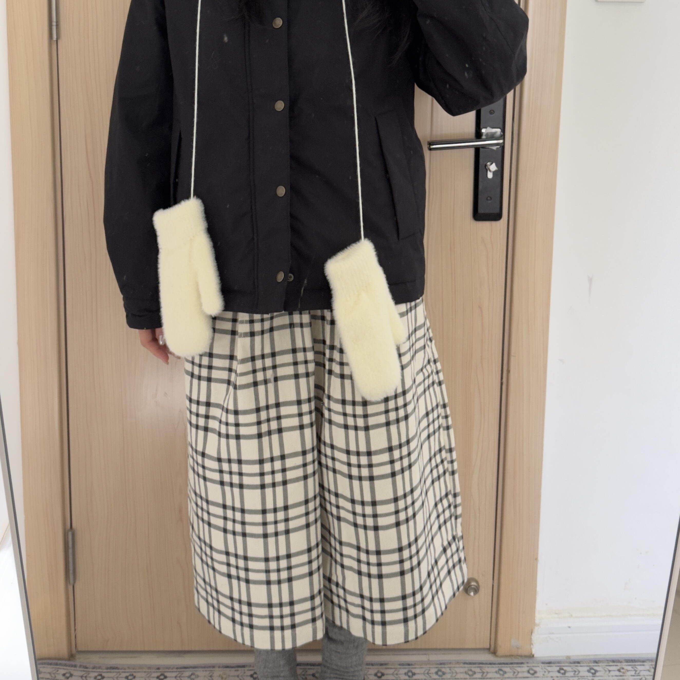 日系慵懒风格纹灯芯绒宽松休闲裤秋冬新款高腰百搭显瘦阔腿八分裤,女装/女士精品,休闲裤,淘宝优惠券,粉丝福利购,淘宝优惠卷