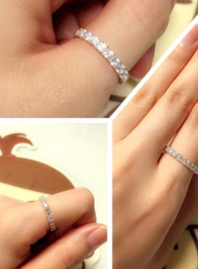 纯银戒指现货韩国925银戒指