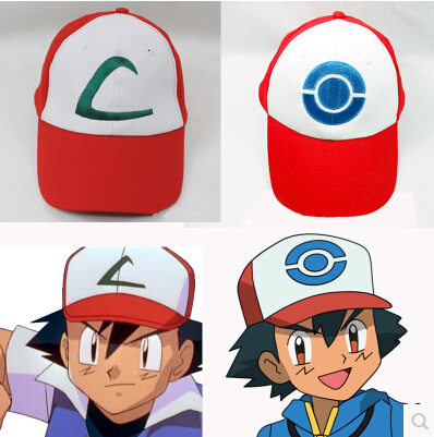 PokeCOS宠物小精灵神奇宝贝口袋妖怪小智鸭舌帽 网帽子动漫皮卡丘