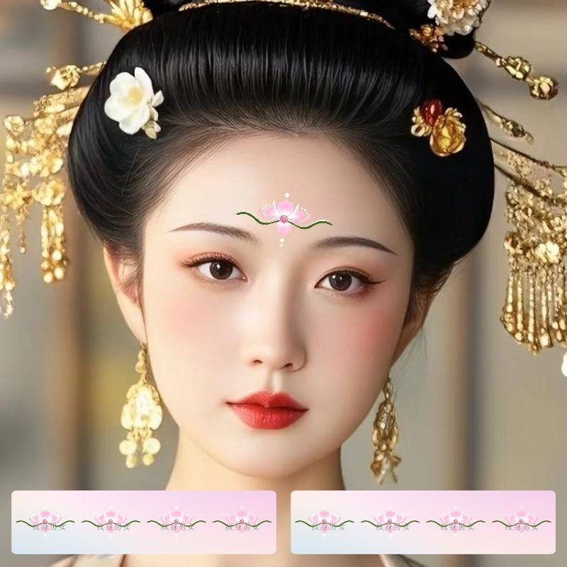 儿童眉心新款古风彩绘节日女孩汉服眼尾额头表演花钿彩色纹身贴纸,家居饰品,其他贴饰,淘宝优惠券,粉丝福利购,淘宝优惠卷