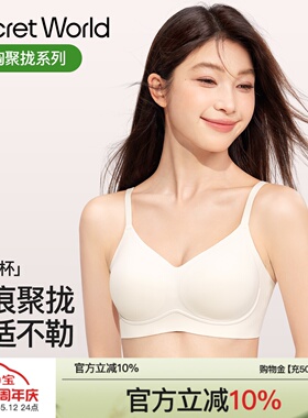 secretworld内衣女小胸聚拢舒适无痕软支撑收副乳防下垂文胸罩