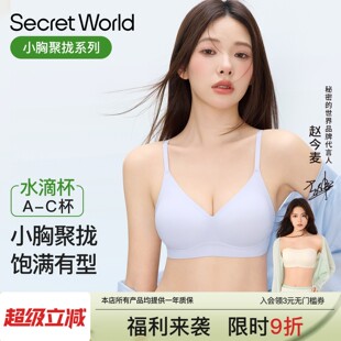 secretworld无痕内衣女小胸聚拢胸罩无钢圈防下垂收副乳文胸