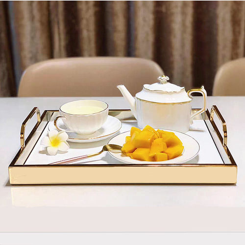托盘金属长方形水杯轻奢高档茶盘