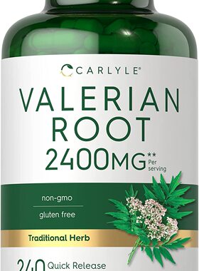 大瓶装 美国原装Carlyle缬草根精华2400mg240粒 稳定情绪帮助睡眠