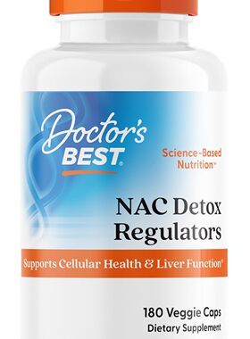 美国Doctor's Best NAC乙酰半胱氨酸600mg180粒含硒/钼桥本甲状腺