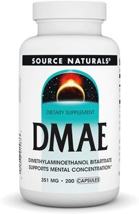美国Source Naturals 乙酰胆碱DMAE 补脑素 提高记忆力351mg200片
