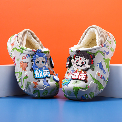 家居防滑软底宝宝男孩棉拖