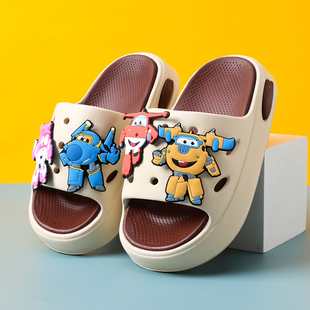 超级飞侠男童凉拖鞋浴室洗澡防滑静音外穿百搭软底中大童玩耍宝宝