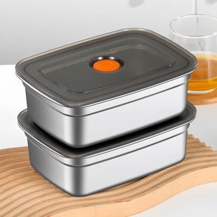 【拍一发二】316不锈钢保鲜盒密封盖长方形野餐冰箱收纳饭盒餐盒