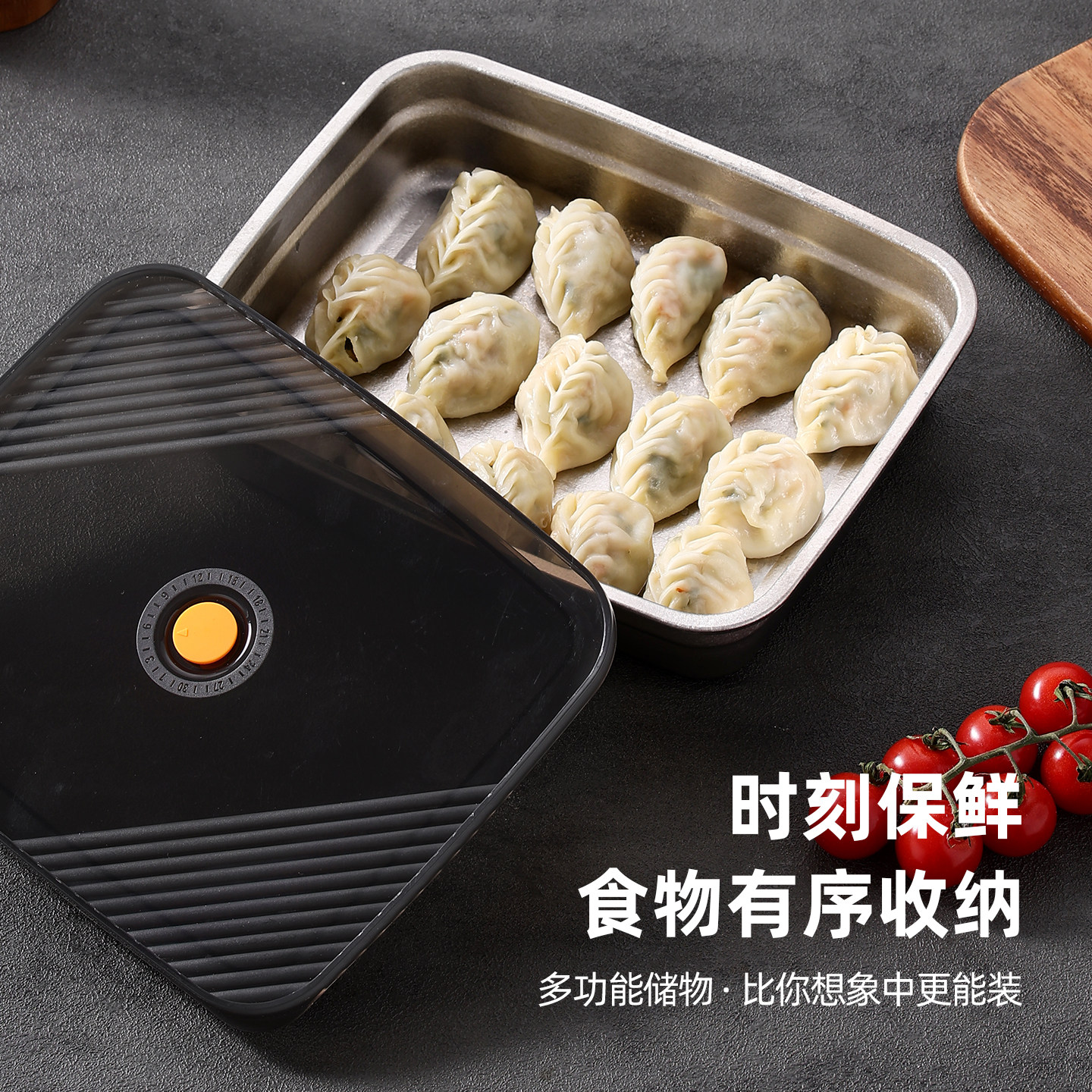 纯钛饺子盒户外露营餐盘家用冰箱冷冻馄饨鱼肉类食物冷藏保鲜盒子