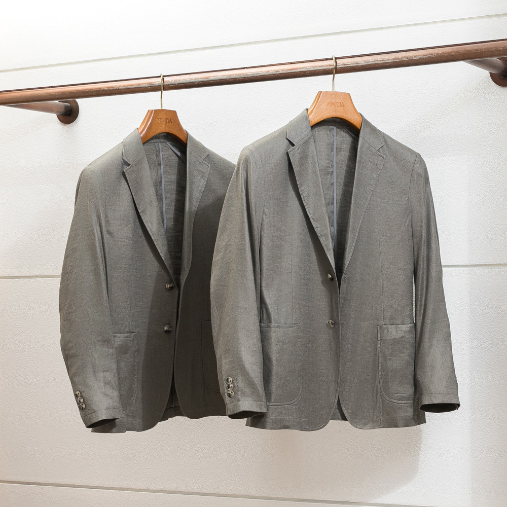 不张扬的优雅 意奢醉新 春夏男士老钱风亚麻西装夏高端亚麻西装男
