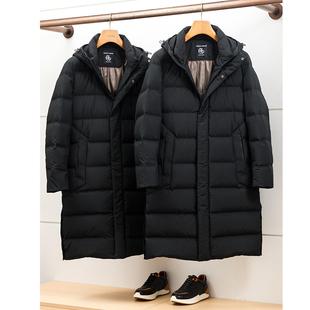 保命大长款 极寒-30°冬季男士过膝长款鹅绒服极简商务长款鹅绒服