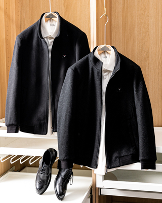 商务休闲夹克外套奥米图立领