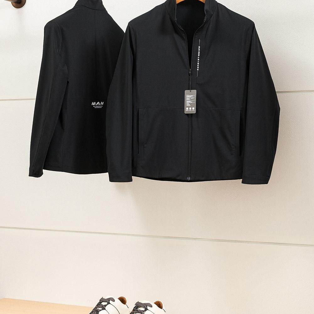 限量~德系重磅~春秋男士高端商务休闲立领夹克男简约运动立领外套